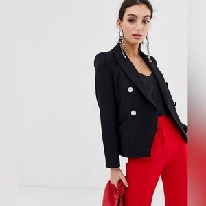 River Island tailored blazer in black